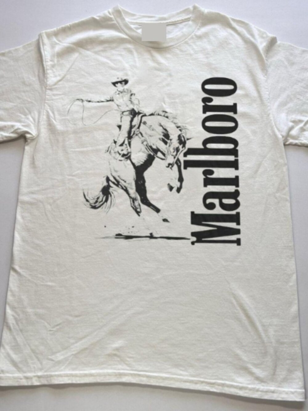 Western Cowboy Marlboro 90s Style T-Shirt - Picture 1 of 1